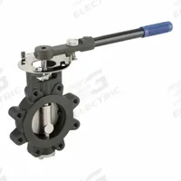 MILWAUKEE VALVE Butterfly Valve: For Steam Media, 4 in Pipe Size, Lug, 285 psi Max. Pressure (CWP) (MPN HP1LCS4212 4"). Key specifications — Brand: MILWAUKEE VALVE; Liner Material: RPFTE; Handle Type: Lever.