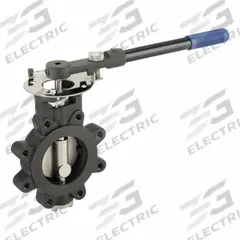 MILWAUKEE VALVE Butterfly Valve: For Steam Media, 4 in Pipe Size, Lug, 285 psi Max. Pressure (CWP) (MPN HP1LCS4212 4"). Key specifications — Brand: MILWAUKEE VALVE; Liner Material: RPFTE; Handle Type: Lever.