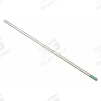 UNIWELD Tungsten Electrode: Pure Tungsten, 1/8 in x 7 in, Green, EWP, 10 PK (MPN WEDH9). Key specifications — Brand: UNIWELD; Overall Length: 7 in; AWS Classification: EWP; Welding Current Designation: AC; Color: Green.