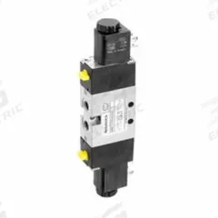 AVENTICS Solenoid Air Control Valve: Five-Way / Two-Position, Female 1/8 in BSPT, 26 mm BSPT, Spool (MPN 5777250220). Key specifications — attr1078830: Die Cast Zinc; attr1078874: Detent; attr1078854: Normally Open/Normally Closed.