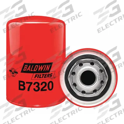 BALDWIN FILTERS Oil Filter: B7320, 1-12 Thread Size, 5 3/8 in Overall Ht - Spin-On Oil Filters