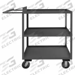 APPROVED VENDOR Utility Cart: 3,000 lb, 3 Shelves, 51 in L x 18 in W x 41 in H Overall Dim, Flat (MPN OPC-243648-3-6PH-95). Key specifications — Caster Wheel/Tread Material: Phenolic; Brand: APPROVED VENDOR; Caster/Wheel Configuration: (2) Rigid.