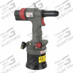 POP AVDEL Air Nut Riveter: 1 in Stroke Lg, 3,200 lbf Pulling Force, 1/4 in Female NPT (MPN 74202-00003). Key specifications — attr1320925: M6; attr1320930: NPT; attr1320934: No; attr1320955: POP AVDEL.