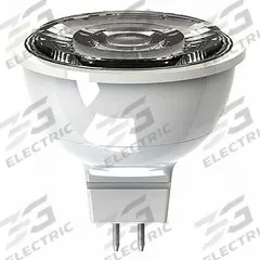 GE LAMPS Compact LED Bulb: LED, MR16, 2-Pin (GU5.3), 6.5 W Watt, 50 W Incandescent Watt Equivalency (MPN LED6.5DMR16W83035). Key specifications — Bulb Finish: Clear; Color Temperature: 3000K; Shatter-Resistant: No; Brand: GE LAMPS; Voltage: 12 V; Bulb Shape: MR16.