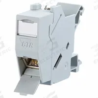METZ CONNECT Rail-Mount Module: Cat6A, Data/HDBaseT/Power, 8 Poles, 45° Angled, Cable, Zinc Die-Cast (MPN 1309426003-E). Key specifications — Housing Material: Zinc Die-Cast; IP Rating: IP20; Mounting Type: Cable; Connector Color: Light Gray; Performance Category: Cat6A; Application: HDBaseT; Connection Type: Insulation Displacement; Connector Gender: Female.