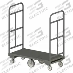 APPROVED VENDOR Platform Truck: 2,000 lb, 48 in L x 24 in W x 11 1/8 in H Deck, Solid, 12 ga Deck (MPN PTS24485/8PU95). Key specifications — Side Panel Type: No Side Panels; Brand: APPROVED VENDOR; Color: Gray; Caster/Wheel Configuration: (2) Rigid.