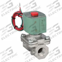 REDHAT Solenoid Valve: 2-Way, Normally Closed, 1/2 in Pipe Size, 24V DC, Watertight, High Flow (MPN 8210G087). Key specifications — Pipe Size: 1/2 in; Voltage: 24V DC; Brand: REDHAT; Coil Enclosure: Watertight.