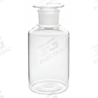 WHEATON Reagent Bottle: 500 mL, Closure Material: Glass Cap, Colorless, 10 Bottles, 89 mm Body Dia (MPN 216019). Key specifications — Brand: WHEATON; Graduated: No; Pre-Cleaned: None; Body Color: Colorless.