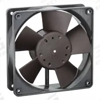 EBM-PAPST Axial Fan: 100 cfm Airflow @ 0.000 in SP, 4 11/16 in Ht, 1 1/4 in Dp, Lead Wires, IP68 (MPN 4312/2U). Key specifications — Blade Material: Polyamide; Housing Material: Polybutylene Terephthalate; Brand: EBM-PAPST.