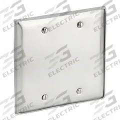 CALBRITE Electrical Box Cover: 2 Gangs, Blank, For Square Box Shape, Stainless Steel (MPN S607BLPLTD). Key specifications — Brand: CALBRITE; For Box Shape: Square; Material: Stainless Steel; Cover Design: Blank.