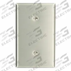 LEVITON Wall Plate: Blank, 1 Gang, Std Size (MPN 84019). Key specifications — Brand: LEVITON; Material: Stainless Steel.