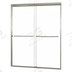 FOREMOST Shower Door: 56 in Min. Door Wd, 60 in Max. Door Wd, 72 in Overall Ht, Clear Tempered Glass (MPN CVSS6072-CL-BN). Key specifications — Brand: FOREMOST; Door Frame Finish: Brushed Nickel.