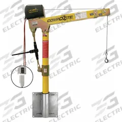 OZ LIFTING PRODUCTS Davit Crane Kit: Composite, Electric, 1,200 lb Max. Load Capacity, 0 in to 45 ft (MPN OZ1200DAV-DCW-SP9). Key specifications — Material: Composite; Brand: OZ LIFTING PRODUCTS; Included Base Type: Wall; Body Material: Composite.