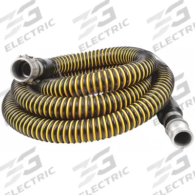 APPROVED VENDOR Water Suction Hose: 1 1/2 in Hose Inside Dia., 26 psi, Black/Yellow - Polyethylene Water Suction & Discharge Hose Assemblies with Polyethylene Double Helix Reinforcement