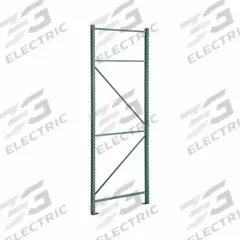 STEEL KING Pallet Rack Upright: Teardrop, 8 ft Overall Ht, 48 in x 3 in, Green, Steel (MPN RTFAP048096F01VG). Key specifications — Color: Green; Brand: STEEL KING.