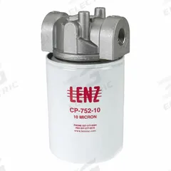 LENZ Return Line Hydraulic Filter: 20 gpm Max. Flow, 100 psi Max. Pressure, Paper, Single (MPN 221005). Key specifications — attr95846: Paper; attr98907: LENZ; attr95844: 10; attr95847: Single.