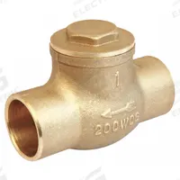 APPROVED VENDOR Swing Check Valve: Swing, Inline Valve Body, 2 in Pipe Size, Sweat x Sweat, Brass (MPN 10F333). Key specifications — Brand: APPROVED VENDOR.