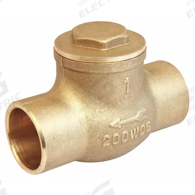 APPROVED VENDOR Swing Check Valve: Swing, Inline Valve Body, 2 in Pipe Size, Sweat x Sweat - Brass Inline Swing Check Valves