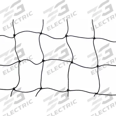 US NETTING Knotted Nylon Rack: 600 in x 1/4 in x 240 in, Nylon, Black - Pallet Rack Netting