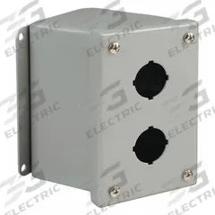 WIEGMANN Push Button Enclosure: 30mm, 2 Holes, Carbon Steel, NEMA 12/13 (MPN WPBA2). Key specifications — attr211299: WIEGMANN; attr1043605: Oil-Tight and Dust-Tight.