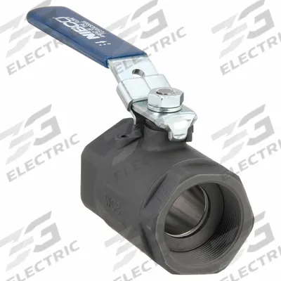 CHEMTROL Manual Two-Way Ball Valve: 2 in, Carbon Steel, Straight, FNPT x FNPT - Vented Ball Carbon Steel Ball Valves