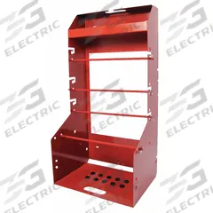 DAYTON Reel Rack: 4 Spindles, 22 in x 16 in x 45 in, Steel, Powder Coated, 4 Spindles (MPN 34D658). Key specifications — Brand: DAYTON; Material: Steel; Finish: Powder Coated.