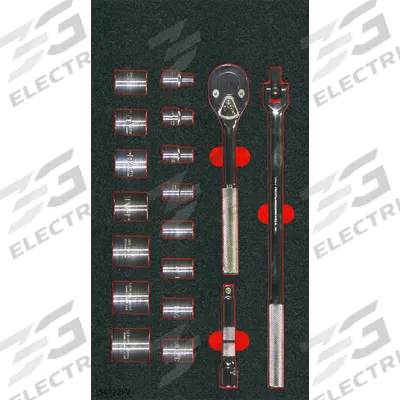 PROTO Socket Sets: 1/2 in Drive, 18 Piece, 6-Point, SAE - SAE Socket Sets with Bit Sockets & Drive Tools