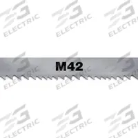 MORSE Band Saw Blade: Bi-Metal, M42, 11 ft 5 in, Variable Cutting Edge, 1/2 in Blade Wd, 10/14, M42 (MPN ZWED035C1014M42-11' 5"). Key specifications — attr1211722: 11 ft 5 in; attr1099499: 10/14.