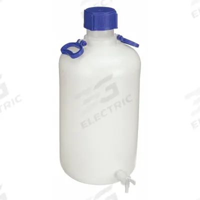 APPROVED VENDOR Carboy: 25 L, 6.6 gal, HDPE, 280 mm Body Dia, Spigot, 1 Handles - Swing-Handle Round Carboys & Jugs with Spigots