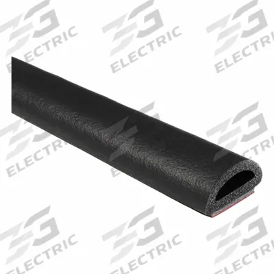 TRIM LOK INC D-Shaped Seal: D-Shaped, Self-Adhesive Mounting, High-Strength - D-Section Foam Rubber Seals