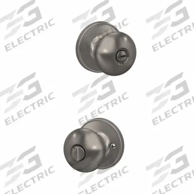 SCHLAGE RESIDENTIAL Stratus Knob Lockset: Privacy Knob Locksets