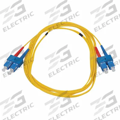 MONOPRICE Fiber Optic Patch Cord: Single Mode, 2 m Lg, SC End 1, SC End 2, Yellow - Single-Mode Fiber Optic Patch Cords