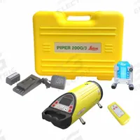 LEICA PIPER Pipe Laser Kit: Yellow, Pipe Laser, 16 1/2 in Overall Ht, 10 1/2 in Overall Wd, Aluminum (MPN PIPER 200G Kit). Key specifications — attr935972: LEICA PIPER; attr937993: Pipe Laser; attr940214: Yellow; attr940218: Pipe Laser; attr940221: Li-Ion Battery; attr940223: Aluminum.