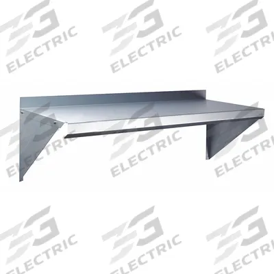 APPROVED VENDOR Wall Shelf: 48 in x 12 in x 13 in, 48 in x 12 in, 100 lb Load Capacity - Steel Solid Wall-Mount Shelving