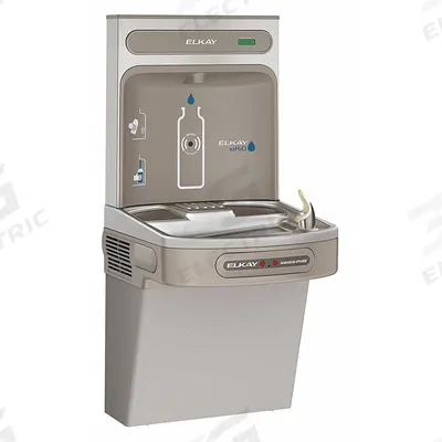 ELKAY Drinking Fountain with Bottle Filler: On-Wall, 8 gph @ 50°F, Touchless Sensor - On-Wall Single Drinking Fountains with Bottle Fillers