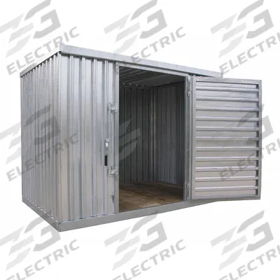 APPROVED VENDOR Storage Shed: 110 in W x 153 in D x 85 in H, 821.2 cu ft, Gray - Steel Forkliftable with Flat Roof Sheds