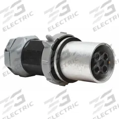 HUBBELL Pin and Sleeve Plug: Gray, 250V DC/600V AC, Single Phase, 100 A, 3 Pole, 4 Wire (MPN HBL5100PS1WR). Key specifications — Brand: HUBBELL.