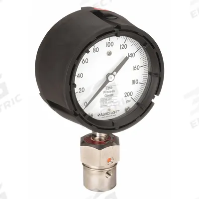ASHCROFT Pressure Gauge with Diaphragm Seal: 0 psi to 200 psi, 1259/311-312, 4 1/2 in Dial - Process Dial Pressure Gauges with 316L SS Mini-Seal