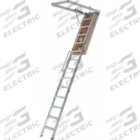LOUISVILLE LADDER Attic Ladder: Aluminum, Gas Piston, 12 ft Compatible Ceiling Ht - Max, Insulated (MPN AL2240LG-R5). Key specifications — Material: Aluminum; Attic Ladder Closure: Gas Piston; Insulated: Insulated; Brand: LOUISVILLE LADDER.