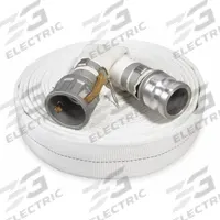 Water Discharge Hose: 3 in Hose Inside Dia., 50 ft Hose Lg, 125 psi, White, 3 in x 3 in Fitting Size (MPN 1ZMU1). Key specifications — Brand: APPROVED VENDOR; Temp. Range: -22° to 180°F; Hose Color: White.