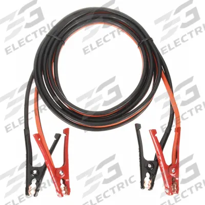 WESTWARD Booster Cable: Crimped, 6 AWG, Spring Clamp Grip, 16 ft Cable Lg - Clamp Jumper Cables