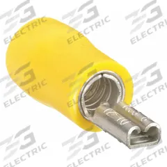 GRAINGER Wire Disconnect: Female Socket, Yellow, Vinyl, Partial Coverage, 12 AWG – 10 AWG Wire Size (MPN 24C908). Key specifications — attr1307035: GRAINGER; attr1307036: 24C908.