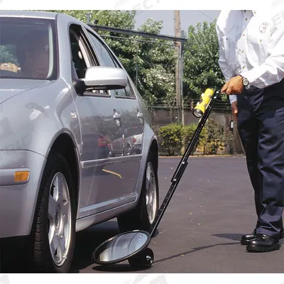 SEE ALL INDUSTRIES Inspection Mirror: 18 in Dia Mirror Size, Mirr. Mat. Glass - Rolling Inspection Mirrors