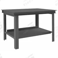 DURHAM MFG Workbench: Fixed Ht, Steel, 48 in x 36 in, 14,000 lb Overall Load Capacity, Gray (MPN HWB-3648-95). Key specifications — Brand: DURHAM MFG.