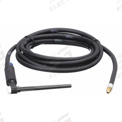 MILLER ELECTRIC Torch Package: Air-Cooled, A-125, 12 1/2 ft, Rubber, 1-Piece - Air-Cooled TIG Torches