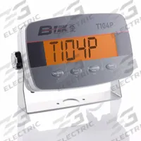 B-TEK Scale Indicator: 7 in Overall Ht, 9 7/8 in Overall Lg, 3 3/16 in Overall Wd, g/kg/lb/oz/Ton (MPN BT-T104P). Key specifications — attr1360126: B-TEK; attr1360104: g; attr1360123: Yes; attr1360124: Battery; attr1360105: CSA.
