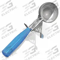 CRESTWARE Disher: 2 oz Capacity, 18-8 Stainless Steel/Plastic, NSF Certified, 2 1/4 in Bowl Dia, D16. Key specifications — Manufacturer Part Number: D16; Material: 18-8 Stainless Steel/Plastic; NSF Certified: Yes; Product Type: Thumb Disher; Scoop Size: #16; Brand: CRESTWARE.