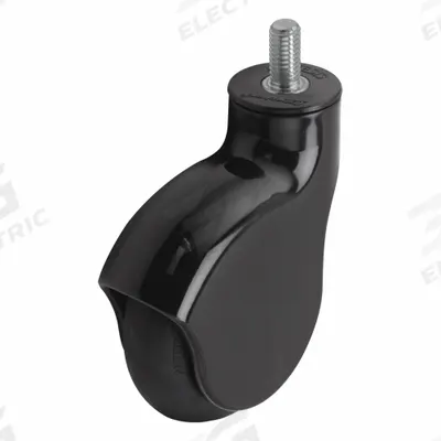 MEDCASTER Plate Casters: Swivel, 4 in Wheel Dia., Inch, 1 1/4 in Wheel Wd - Single-Wheel Threaded Stem Casters for Medical Equipment