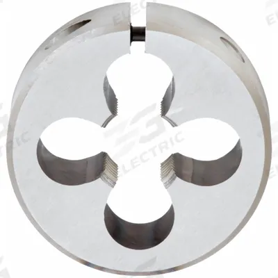 OSG Round Threading Die: 3/8"-16 UNC, 1 1/2 in OD, Solid, High Speed Steel (MPN 2706800) - Solid Round Threading Dies