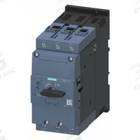SIEMENS Manual Motor Starter: Non-Reversing, 3 Poles, 100 A, Thermal Protection, Selector Switch (MPN 3RV20414MA10). Key specifications — Maximum Voltage Rating: 690V AC; Brand: SIEMENS; Thermal Units Required: None (Starter Includes Integrated Thermal Units); Frame Size (Width): S3.